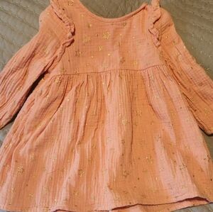 Cat & jack dusty rose and gold dress